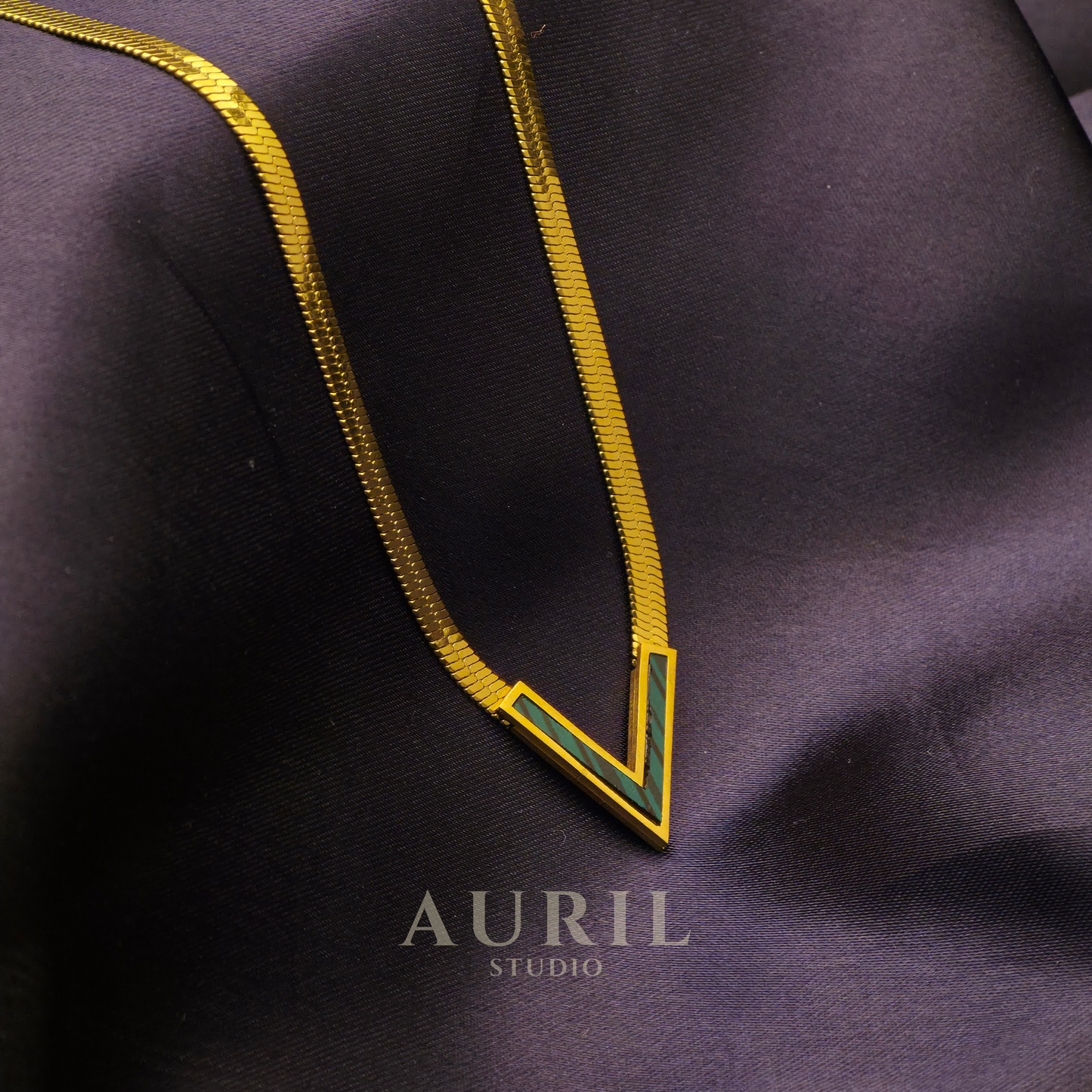 Gold Plated Black Vixen Necklace for Women
